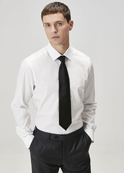 Custom Fit Beyaz Gömlek